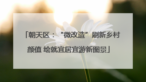 朝天区：“微改造”刷新乡村颜值 绘就宜居宜游新图景