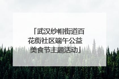 武汉纱帽街道百花街社区端午公益美食节主题活动