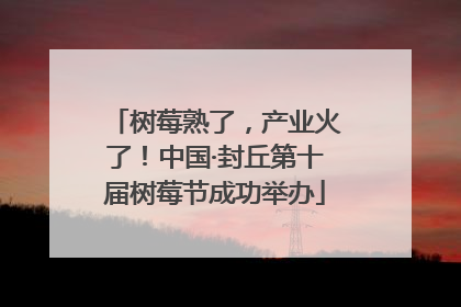 树莓熟了，产业火了！中国·封丘第十届树莓节成功举办