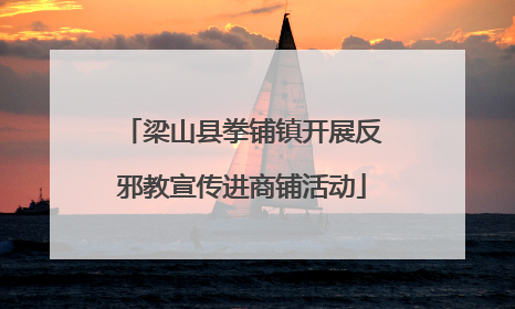 梁山县拳铺镇开展反邪教宣传进商铺活动