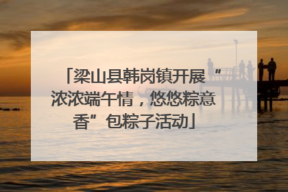 梁山县韩岗镇开展“浓浓端午情，悠悠粽意香”包粽子活动