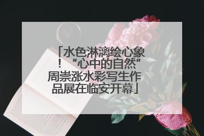 水色淋漓绘心象！“心中的自然”周崇涨水彩写生作品展在临安开幕