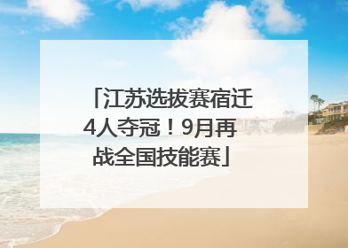 江苏选拔赛宿迁4人夺冠！9月再战全国技能赛
