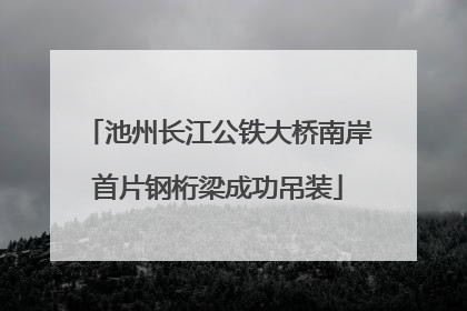 池州长江公铁大桥南岸首片钢桁梁成功吊装