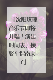 沈阳玫瑰音乐节即将开唱！演出时间表、接驳车指南来了