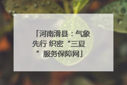 河南滑县：气象先行 织密“三夏”服务保障网