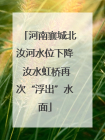 河南襄城北汝河水位下降 汝水虹桥再次“浮出”水面
