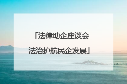 法律助企座谈会 法治护航民企发展