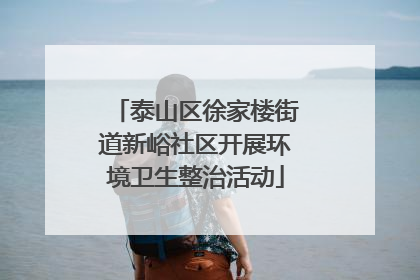 泰山区徐家楼街道新峪社区开展环境卫生整治活动