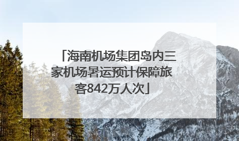 海南机场集团岛内三家机场暑运预计保障旅客842万人次