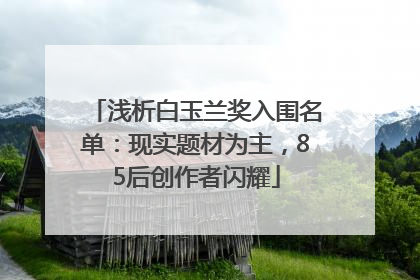 浅析白玉兰奖入围名单：现实题材为主，85后创作者闪耀