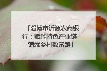 淄博市沂源农商银行：赋能特色产业链 铺就乡村致富路