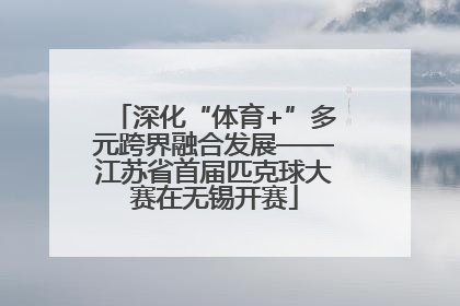 深化“体育+”多元跨界融合发展——江苏省首届匹克球大赛在无锡开赛