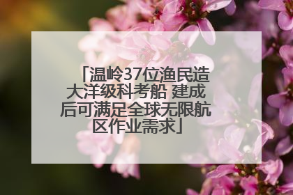 温岭37位渔民造大洋级科考船 建成后可满足全球无限航区作业需求