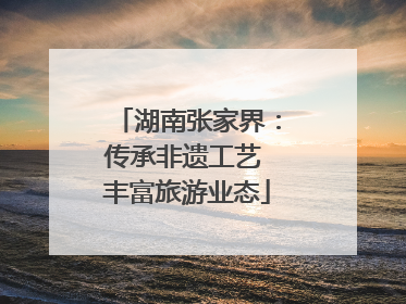 湖南张家界：传承非遗工艺 丰富旅游业态
