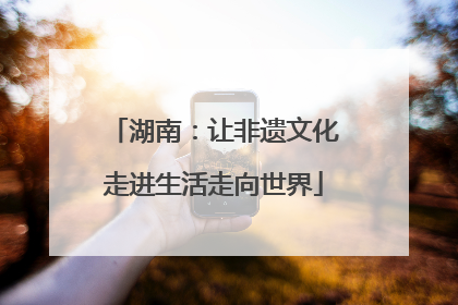 湖南：让非遗文化走进生活走向世界