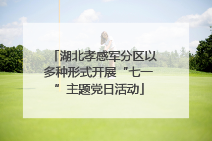 湖北孝感军分区以多种形式开展“七一”主题党日活动