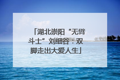 湖北崇阳“无臂斗士”刘细谷：双脚走出大爱人生