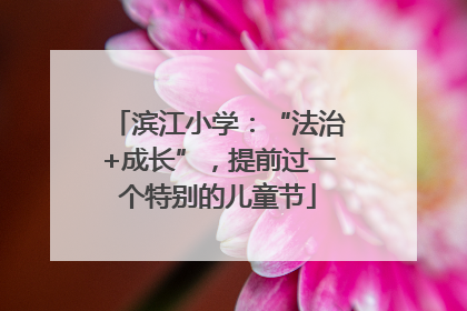 滨江小学：“法治+成长”，提前过一个特别的儿童节