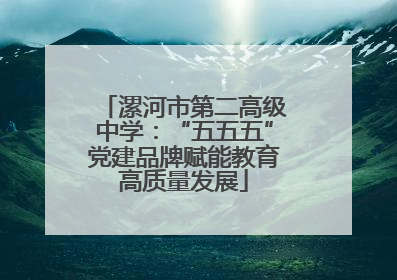 漯河市第二高级中学：“五五五”党建品牌赋能教育高质量发展
