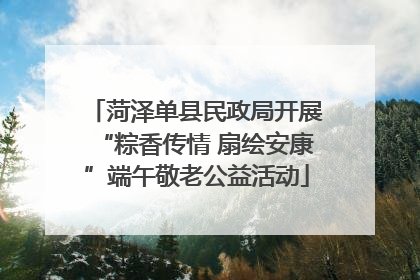 菏泽单县民政局开展“粽香传情 扇绘安康”端午敬老公益活动