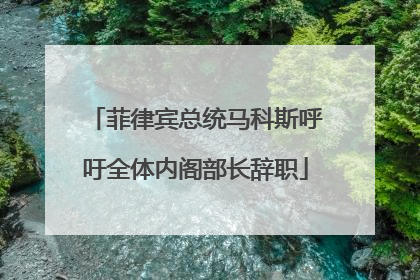 菲律宾总统马科斯呼吁全体内阁部长辞职