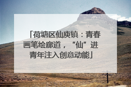 荷塘区仙庾镇：青春画笔绘廊道，“仙”进青年注入创意动能