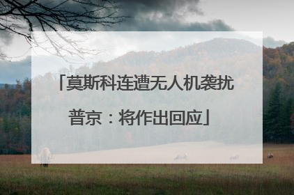 莫斯科连遭无人机袭扰 普京：将作出回应