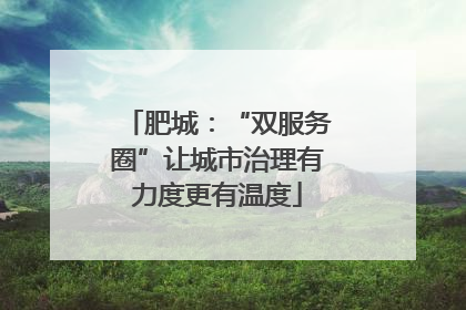 肥城：“双服务圈”让城市治理有力度更有温度