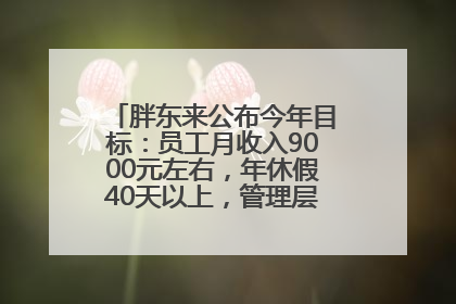 胖东来公布今年目标：员工月收入9000元左右，年休假40天以上，管理层人均分配70万元