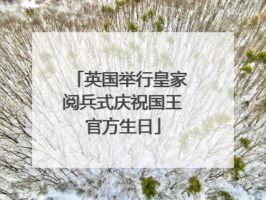 英国举行皇家阅兵式庆祝国王官方生日