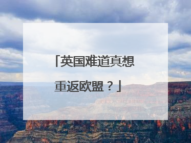 英国难道真想重返欧盟？