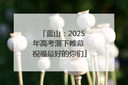 蓝山：2025年高考落下帷幕 祝福最好的你们