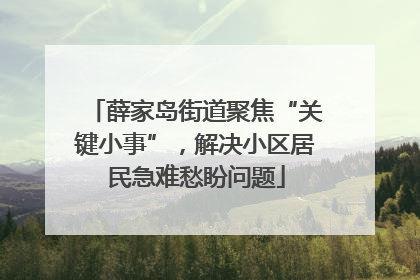 薛家岛街道聚焦“关键小事”，解决小区居民急难愁盼问题