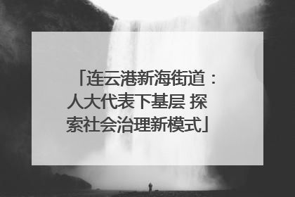 连云港新海街道：人大代表下基层 探索社会治理新模式