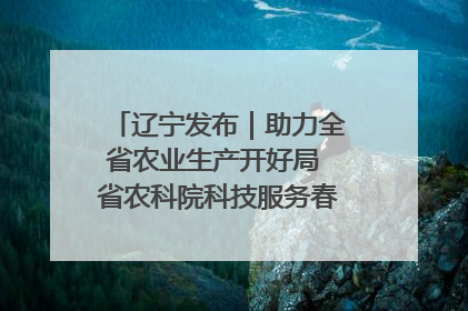 辽宁发布｜助力全省农业生产开好局 省农科院科技服务春耕备耕成效显著