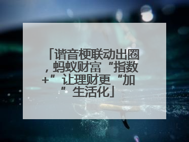 谐音梗联动出圈，蚂蚁财富“指数+”让理财更“加”生活化