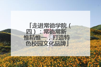 走进常德学院（四）：常德常新 惟精惟一，打造特色校园文化品牌