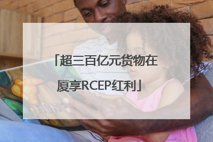 超三百亿元货物在厦享RCEP红利