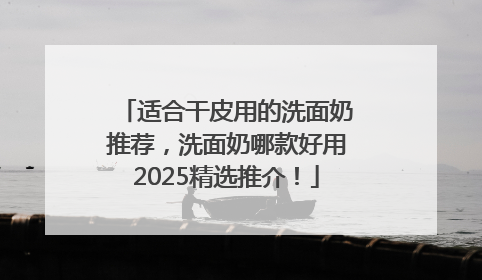 适合干皮用的洗面奶推荐，洗面奶哪款好用2025精选推介！