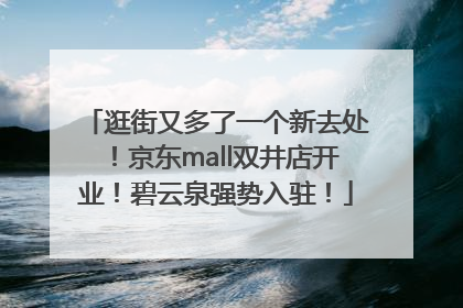 逛街又多了一个新去处！京东mall双井店开业！碧云泉强势入驻！