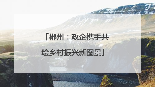 郴州：政企携手共绘乡村振兴新图景