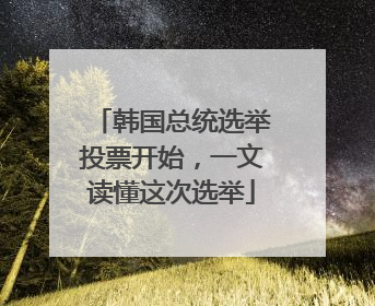 韩国总统选举投票开始，一文读懂这次选举