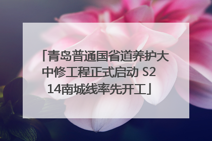 青岛普通国省道养护大中修工程正式启动 S214南城线率先开工