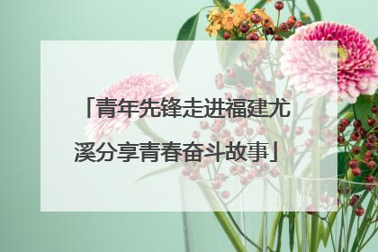 青年先锋走进福建尤溪分享青春奋斗故事