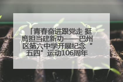 青春奋进跟党走 挺膺担当建新功——巴州区第六中学开展纪念“五四”运动106周年主题团日活动暨新团员入团仪式