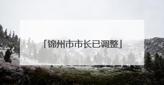 锦州市市长已调整