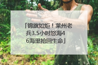 锦旗如炬！莱州老兵3.5小时怒海46海里抢回生命