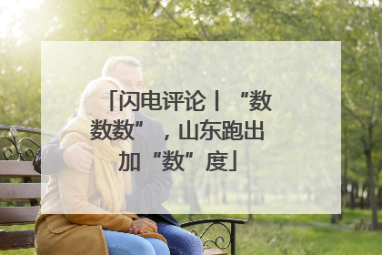 闪电评论丨“数数数”，山东跑出加“数”度