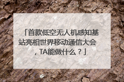 首款低空无人机感知基站亮相世界移动通信大会，TA能做什么？